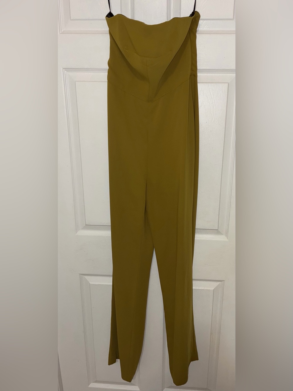 RACHEL Rachel Roy Olive Green Strapless Jumpsuit